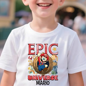 Epic Family Vacation 2025 Shirt, Custom Super Mario Epic Universe Shirt, Mario Luigi Princess Peach Epic Universe Family Shirt