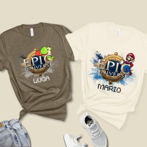Custom Yoshi Epic Universe Family Matching Shirts, Baby Bodysuit, Personalized Epic Universe Shirt, Mario Friends Shirt