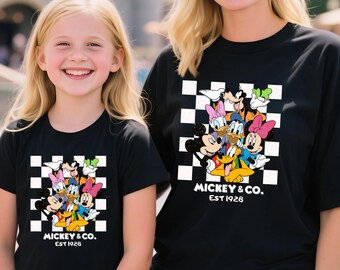 Retro Mickey & Co 1928 Shirt, Disneyland Tee, Disneyworld Shirt, Mickey And Friends Family Shirt, Disney Gift, Vacation Shirt