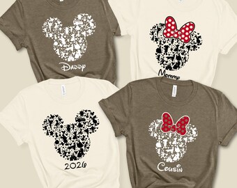 Custom Name Disneyland Shirt, Disney Trip Shirts 2026, Personalized Disney Family Vacation Shirt, Mickey Minnie Disneyworld Matching Shirt