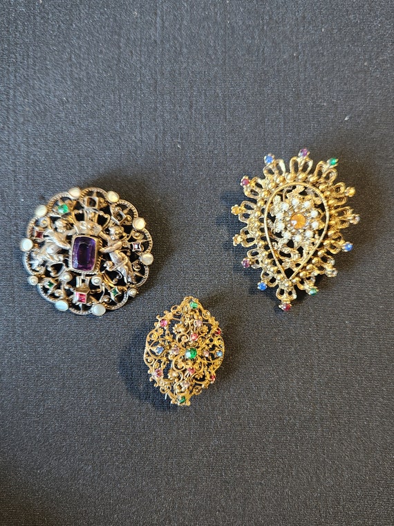 Vintage Czech Jewelry lot of 3