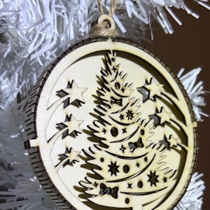 laser cut layered Christmas Ornaments