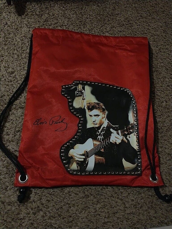 Elvis Presley Purse Tote Backpack Drawstring Ashl… - image 2