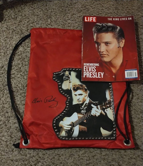 Elvis Presley Purse Tote Backpack Drawstring Ashl… - image 1