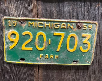 Vintage Michigan-nummerplaten