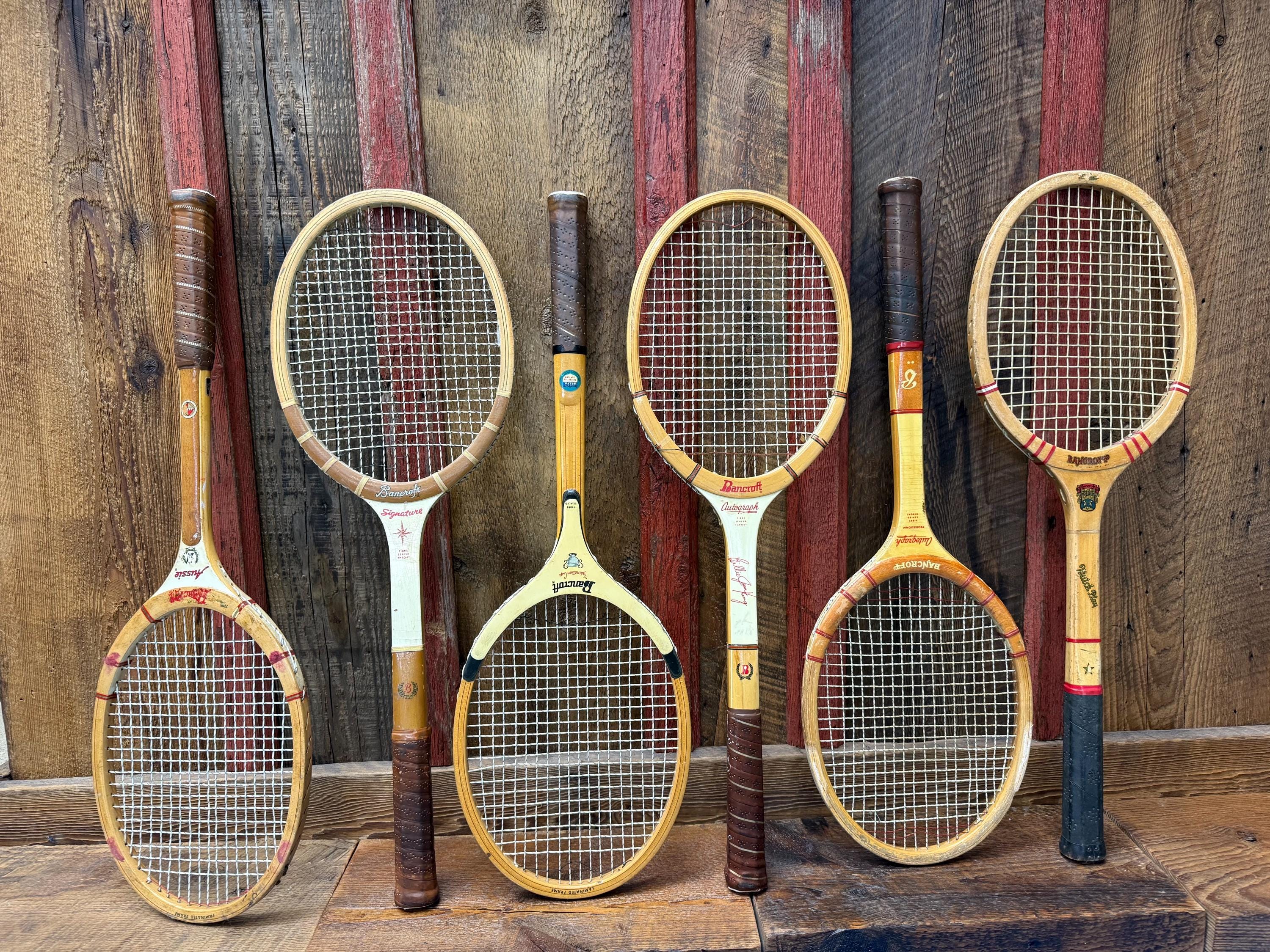 ビンテージ　ウッドラケット　Bancroft Wilsonなど5本セット ビンテージ ウッドラケット Bancroft Wilsonなど5本セット ビンテージ