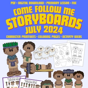 Book of Mormon StoryBoard Kit July 2024 | Primary & FHE Lessons | Come Follow Me Lessons | Activity Ideas | Coloring Page | Digital Download
