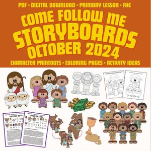 Book of Mormon StoryBoard Kit October 2024 | Primary & FHE Lessons | Activity Ideas for Littles | Coloring Page | Digital Download