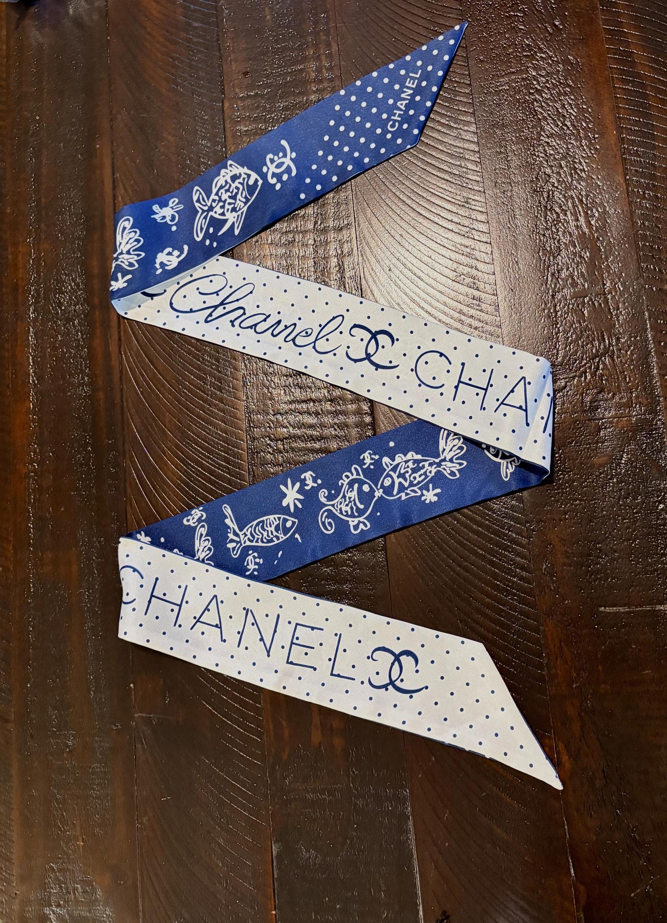 Blue Chanel Scarf - Etsy