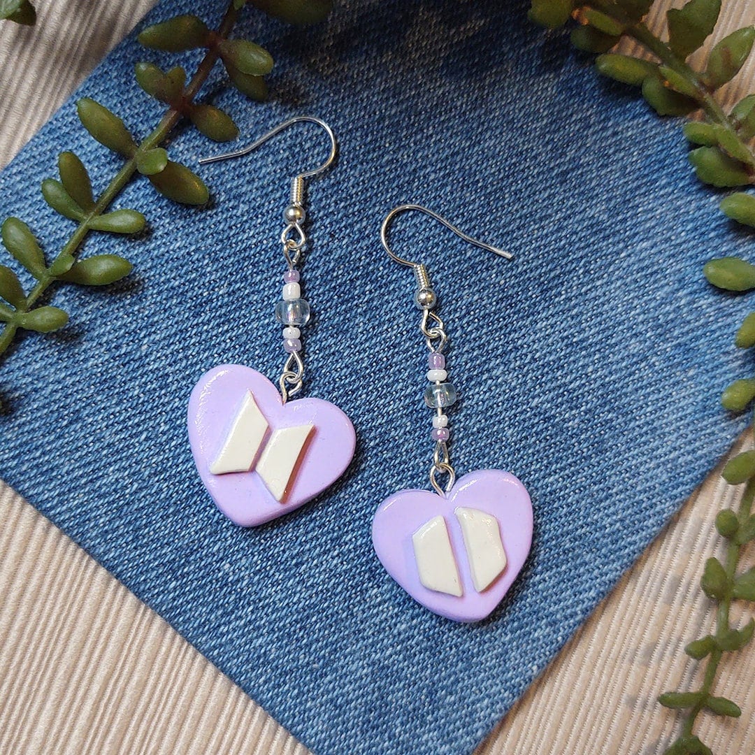 BTS /army Polymer Clay Earrings - Etsy