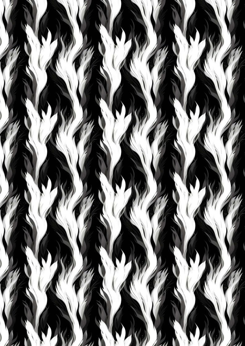 Set of 18 Black and White Seamless Prints Instant Digital Download image 4