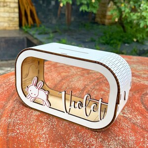 Personalized Piggy Bank, Coin Bank for Kids with Name, Piggy Bank Wood, Money Box, Wooden Letter Piggy Bank, Piggy Bankwood Gift For Kids