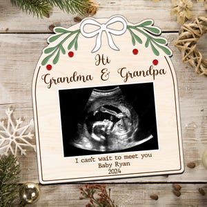 Cadre photo pour bébé à ultrasons, cadeau idéal pour faire-part de grossesse en famille pour les grands-parents, idée de révélation de bébé pour grand-mère et grand-père