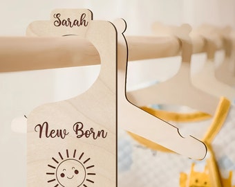 Séparateurs de placard personnalisés, séparateurs de placard en bois pour bébé, organisateur de placard pour nouveau-né, séparateur de placard pour chambre de bébé, cadeau nouveau-né, bébé neutre en matière de genre