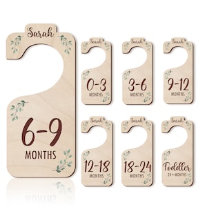 Divisores de armario para bebé personalizados, divisores de armario de madera para bebé, percha para ropa de recién nacido, decoración minimalista para guardería, regalo para recién nacido, bebé de género neutro