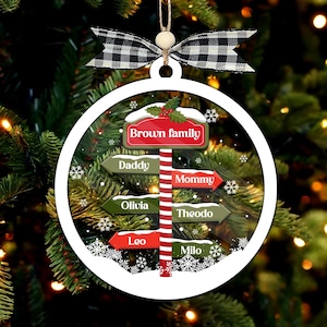 Family Christmas Ornament, Personalized Family Ornament 2024, Christmas Ornament, Family Tree Ornament, Gift for Family,Christmas Tree Decor