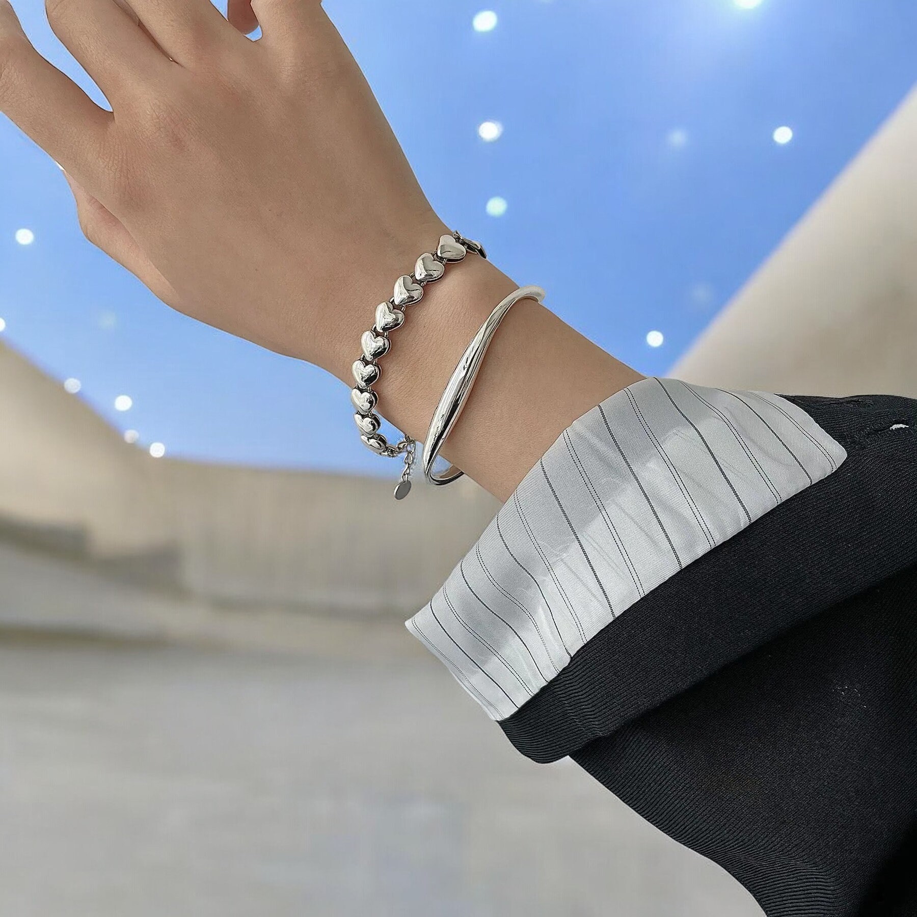 アクセサリー Chrome Hearts Bangle Double Dog CHROME HEARTS Sterling Silver Double Dog Cuff Bracelet