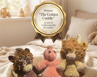 Crocheted Plush Cuddler: Handmade Soft Yarn Stuffed Animal