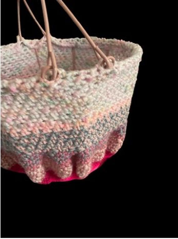 Handmade Easter Basket, Unique Fiber Spring Treat Holder