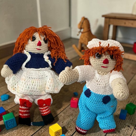 Raggedy Ann & Andy Inspired Crochet Dolls – A Timeless Keepsake