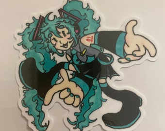 Hatsune Miku Sonic Adventure Pose Sticker