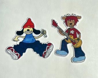 Parappa the Rapper and Um Jammer Lammy Vinyl Stickers
