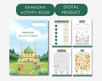 Ramadan Activity Book for Kids, Islamic Games (Digital Download)
