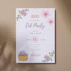 Printable Eid Al Adha Dinner Card