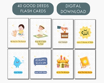 Ramadan Good Deeds Cards, Kids Islamic Activity (Printable)