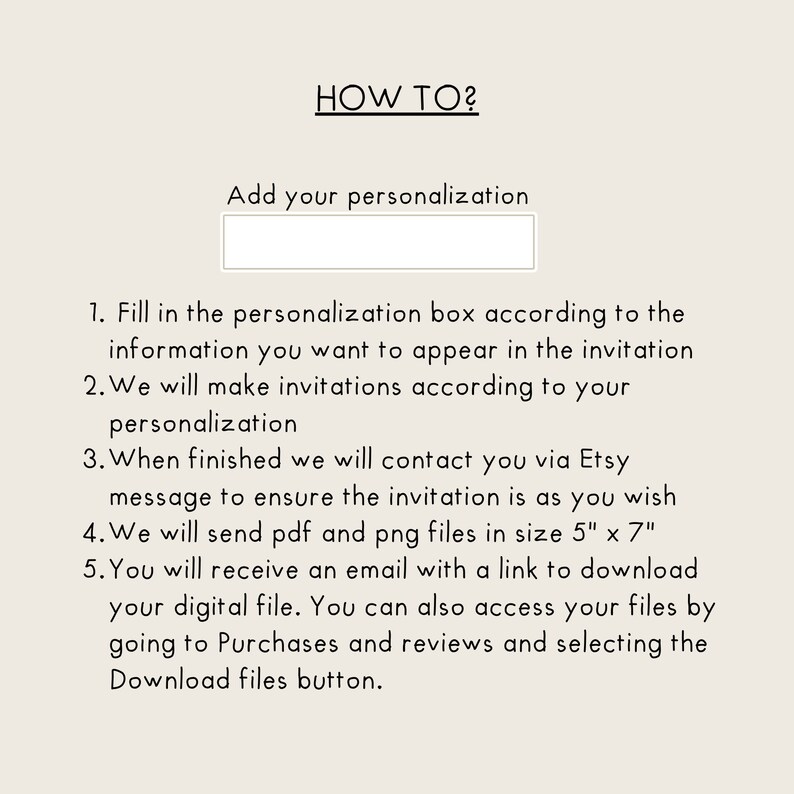 Rules of this invitation