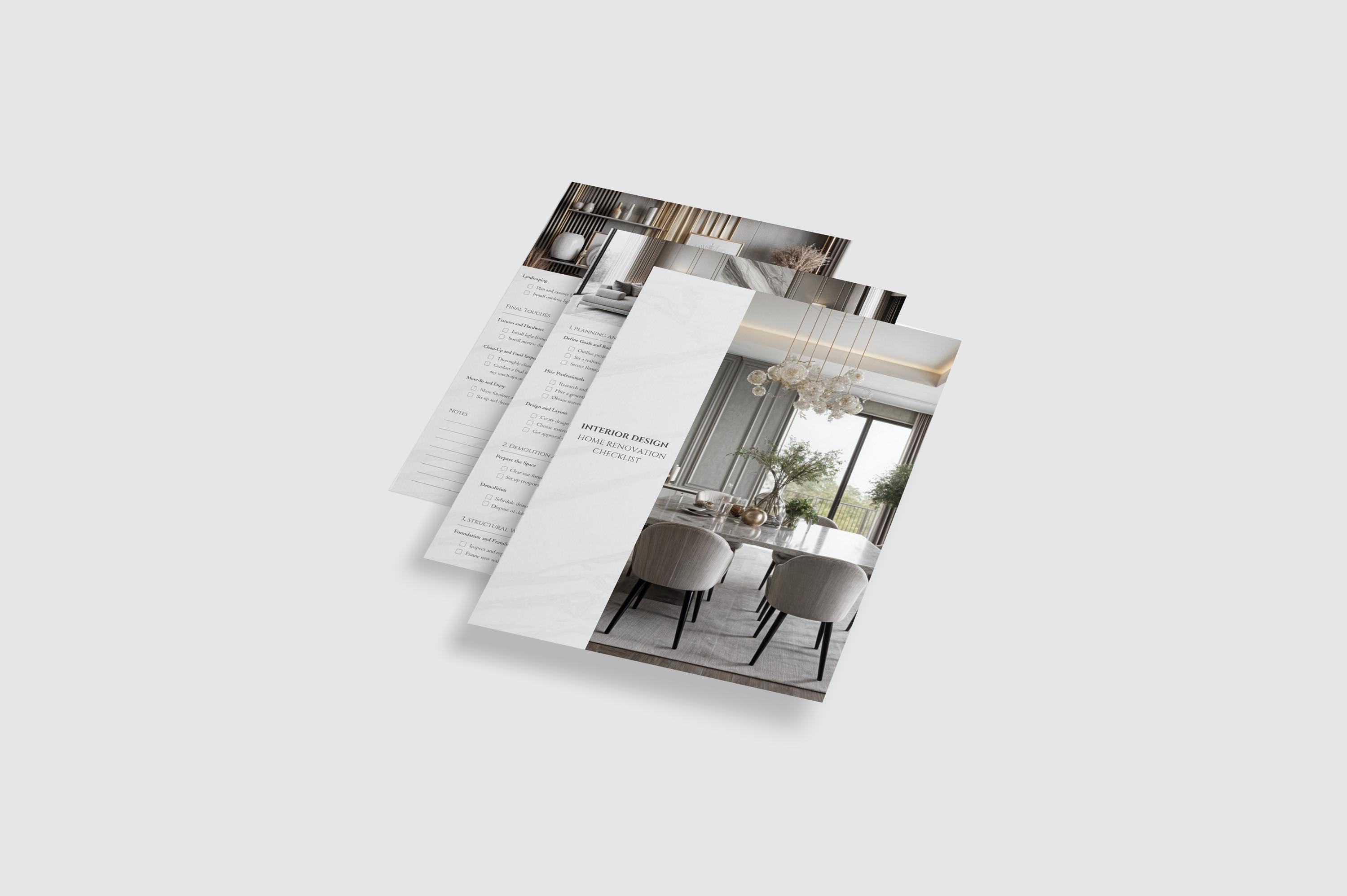 Interior Design Home Renovation Checklist Template Home Project ...