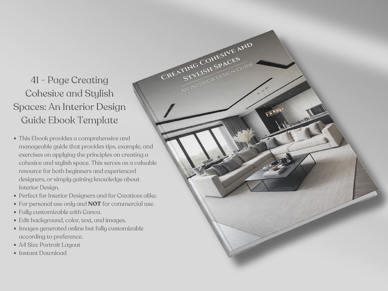 Modern Interior Design Ebook Template Creating Cohesive and Stylish ...
