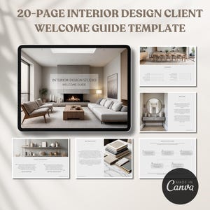 Interior Design Client Welcome Guide Template Interior Design Studio Welcome Package Client Onboarding Minimalist Design Welcome Packet