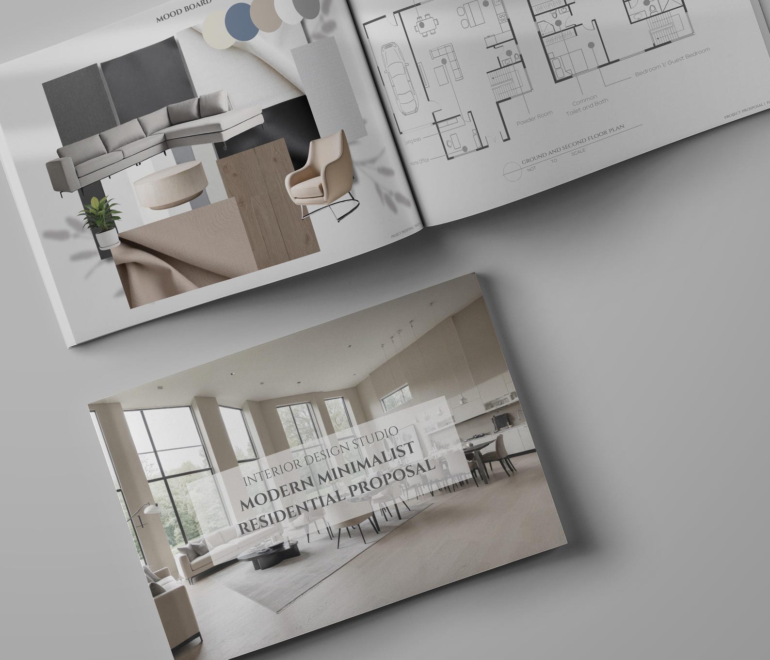 Interior Design Project Proposal Template, Modern Minimalist Design ...