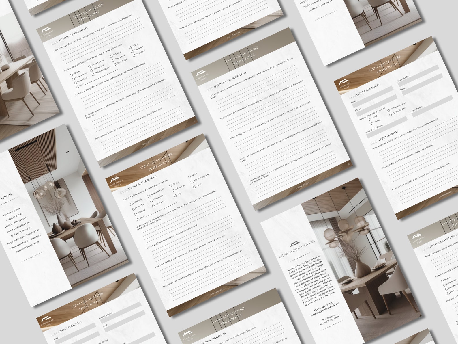 Interior Design Client Questionnaire Dining Room Template Client ...
