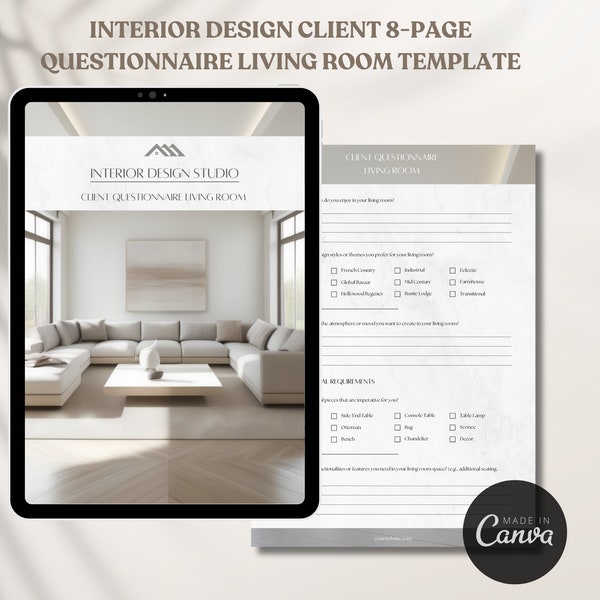 Client Questionnaire Interior Design Etsy