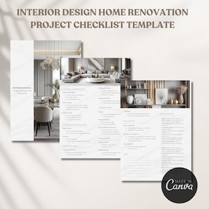 Interior Design Home Renovation Checklist Template Home Project ...