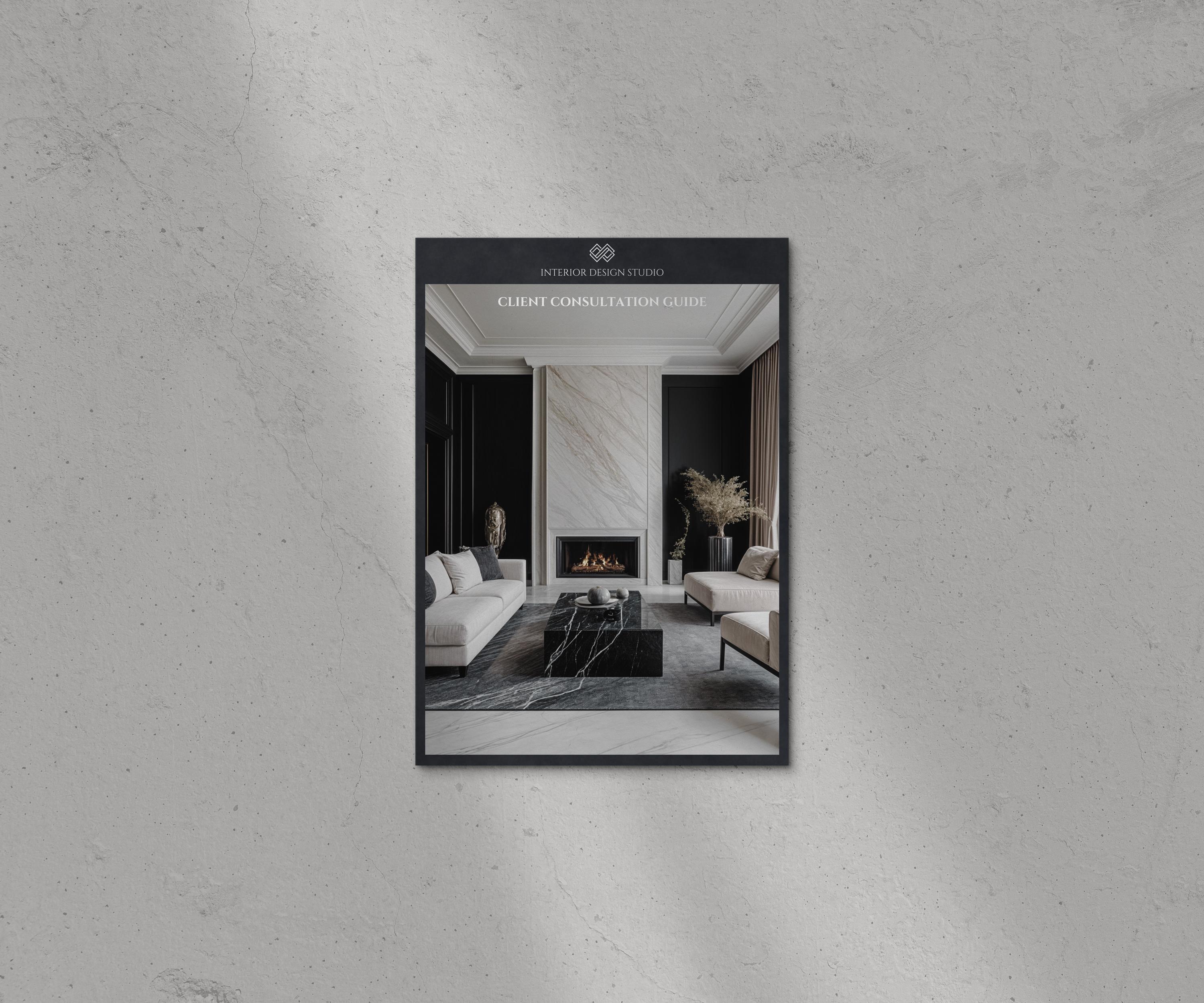 Modern Black Interior Design Client Consultation Guide Template Client ...