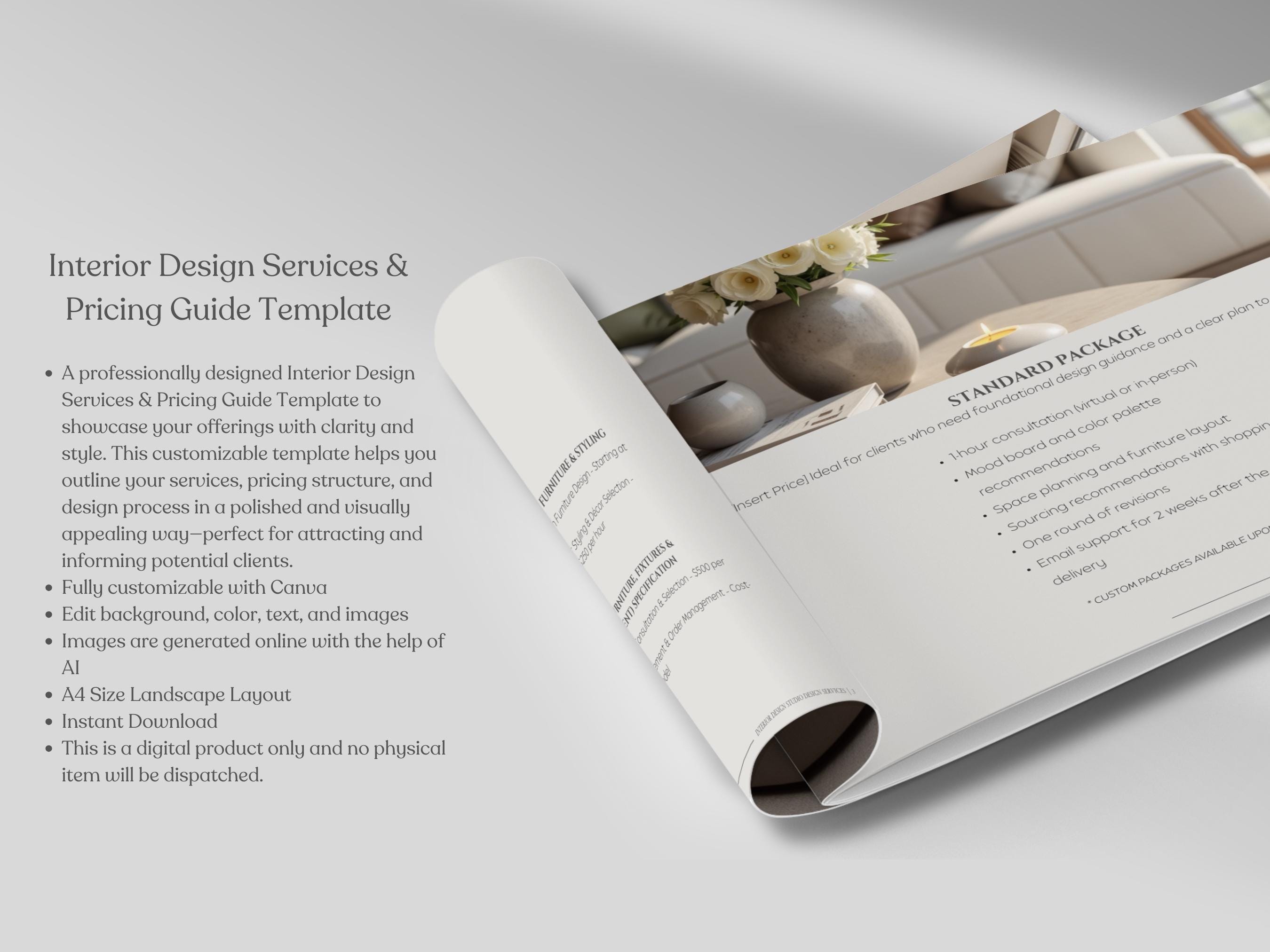 Interior Design Services and Pricing Guide, E-design Service, Client ...