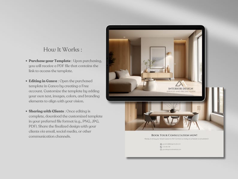 Interior Design Services and Pricing Guide, E-design Service, Client ...