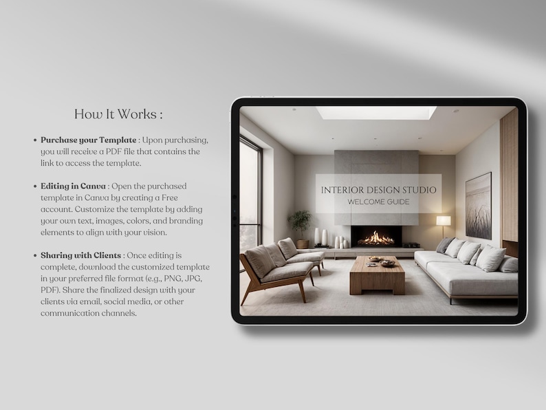 Interior Design Client Welcome Guide Template Interior Design Studio ...