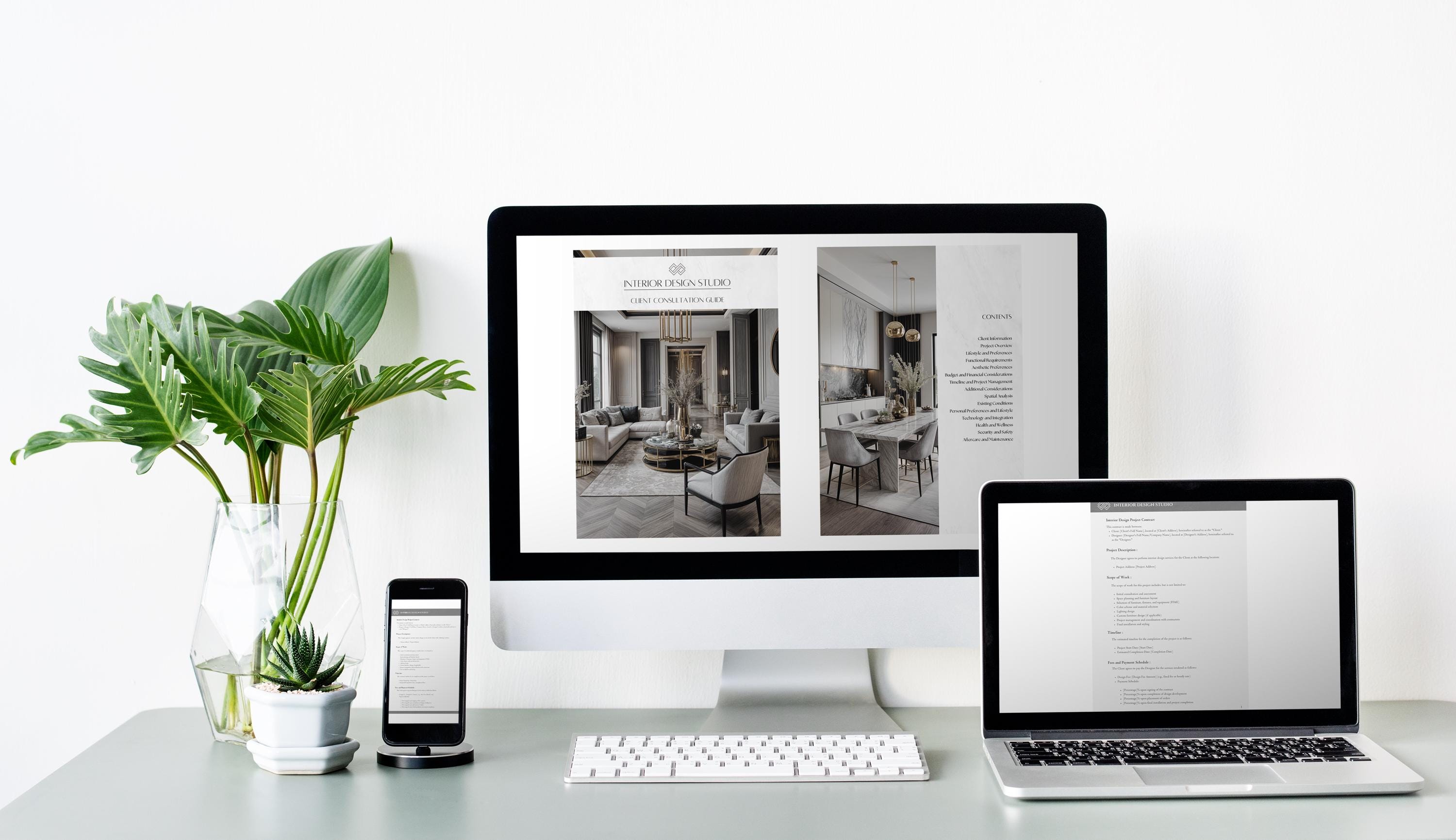 Modern Minimalist Interior Design Client Contract and Client Guide ...