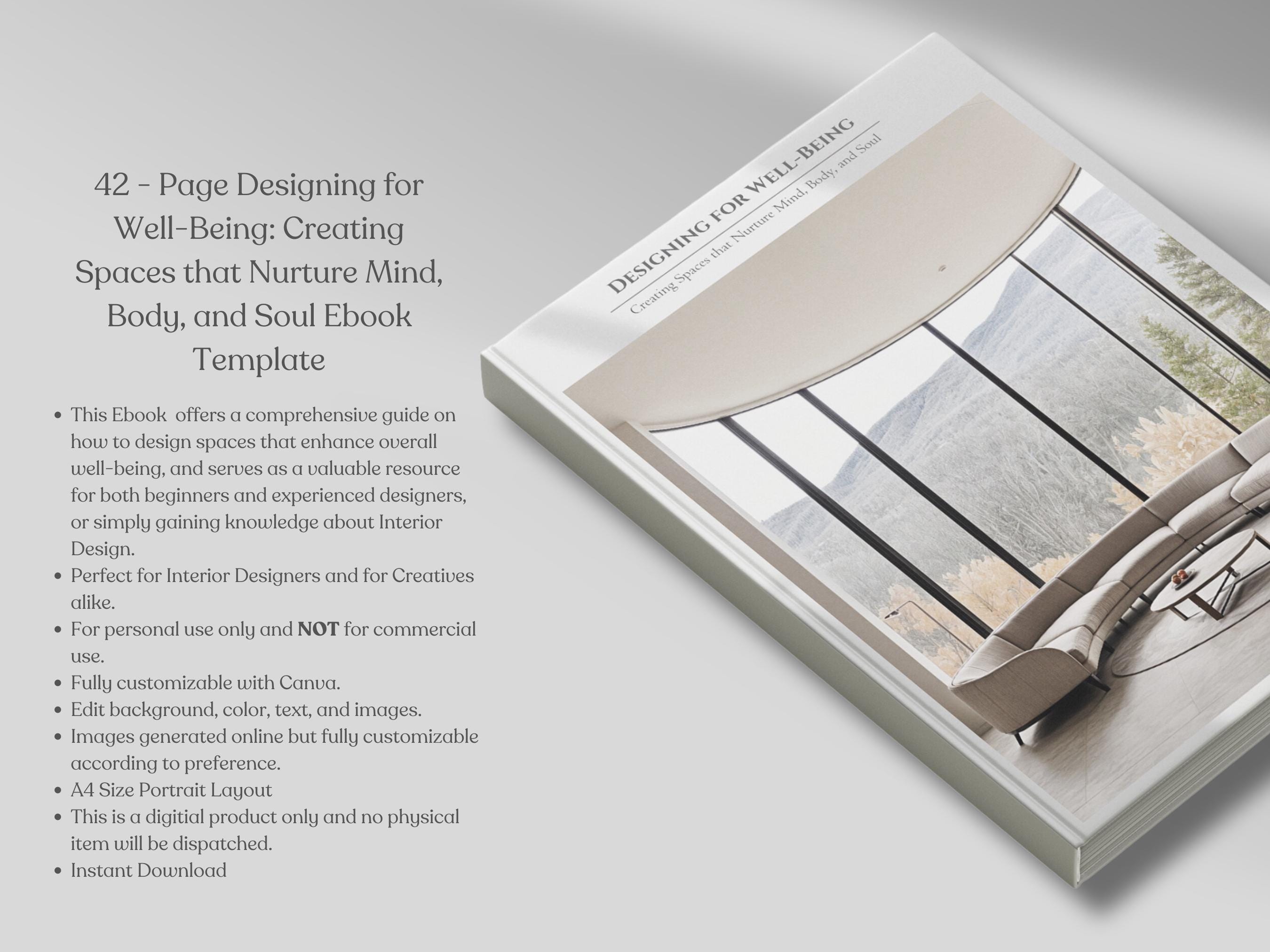 Interior Design Ebook Template Designing for Well-being, Creating ...