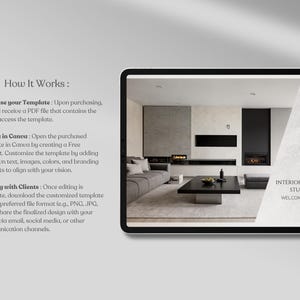 White Minimalist Interior Design Client Welcome Packet Template ...