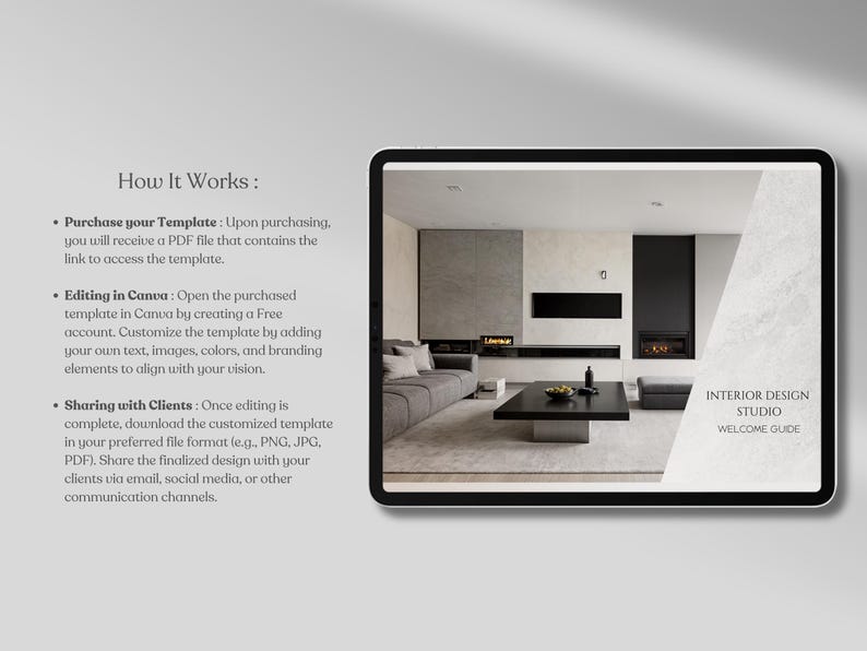 White Minimalist Interior Design Client Welcome Packet Template ...