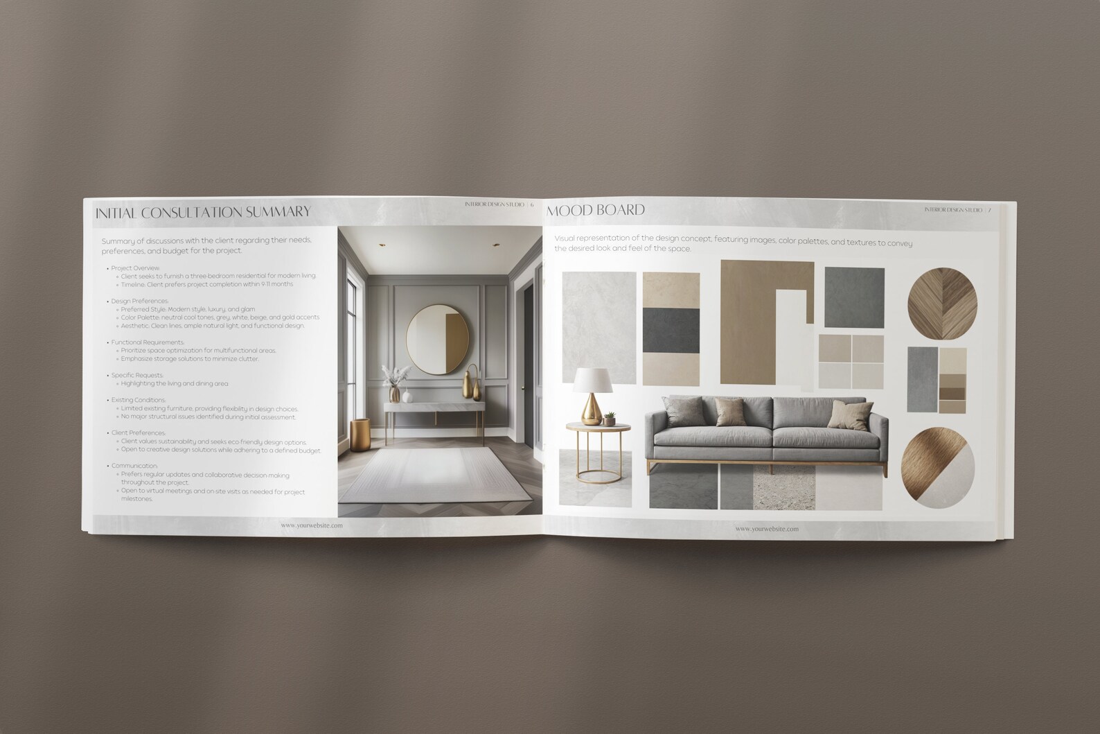 Modern Interior Design Project Proposal Template Design Project ...