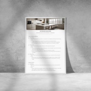 Interior Designer Checklist Kitchen Renovation Project Template ...