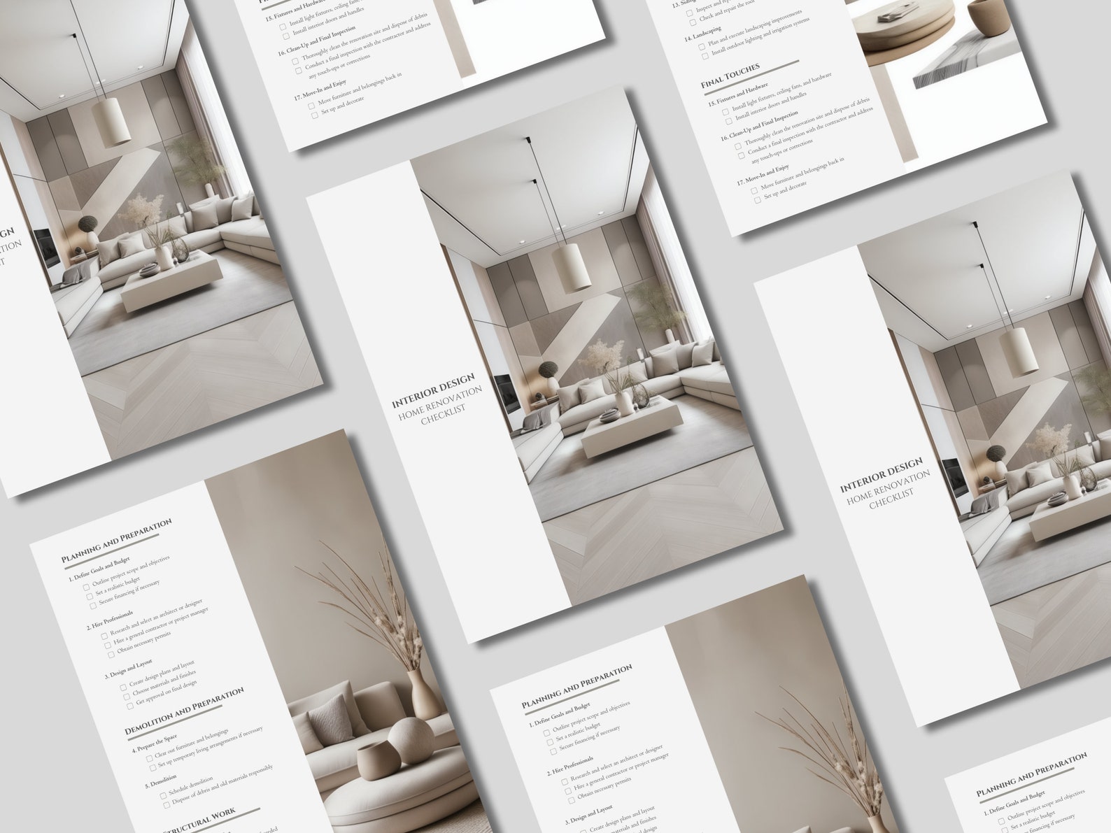 Interior Design Home Renovation Checklist Template Home Project ...