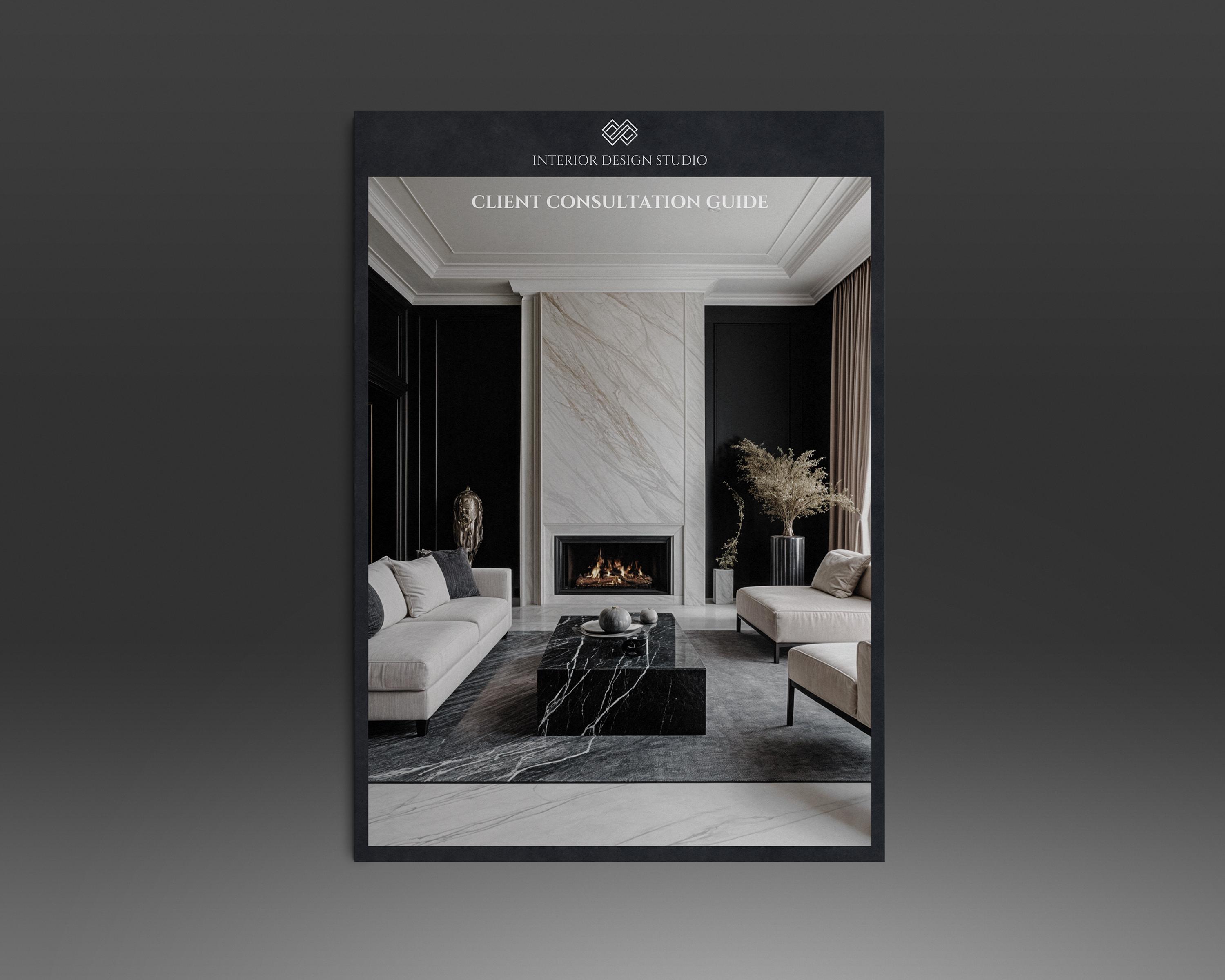 Modern Black Interior Design Client Consultation Guide Template Client ...
