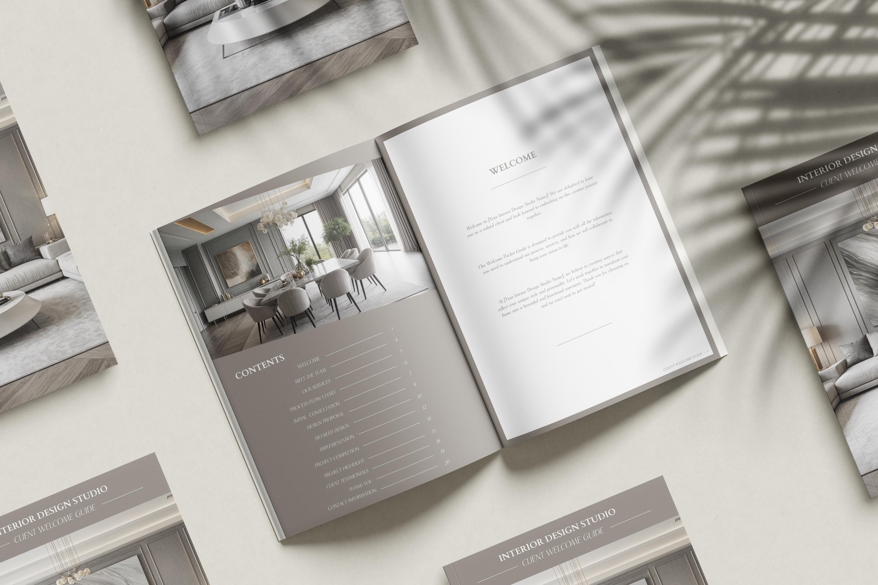 Interior Design Client Welcome Guide Template, Interior Design Studio ...